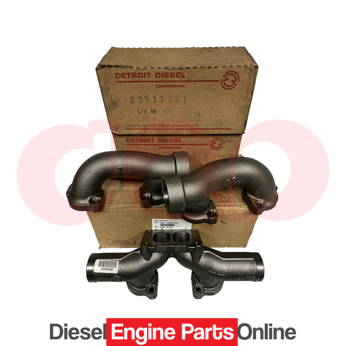 Exhaust Manifold End Detroit OEM 23532122 23511222 23511221 3piece complete NeW 12.7 S60